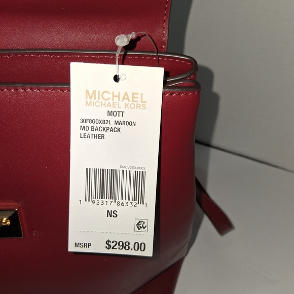 MICHAEL Michael Kors Maroon Mott Backpack - Picture 8 of 14